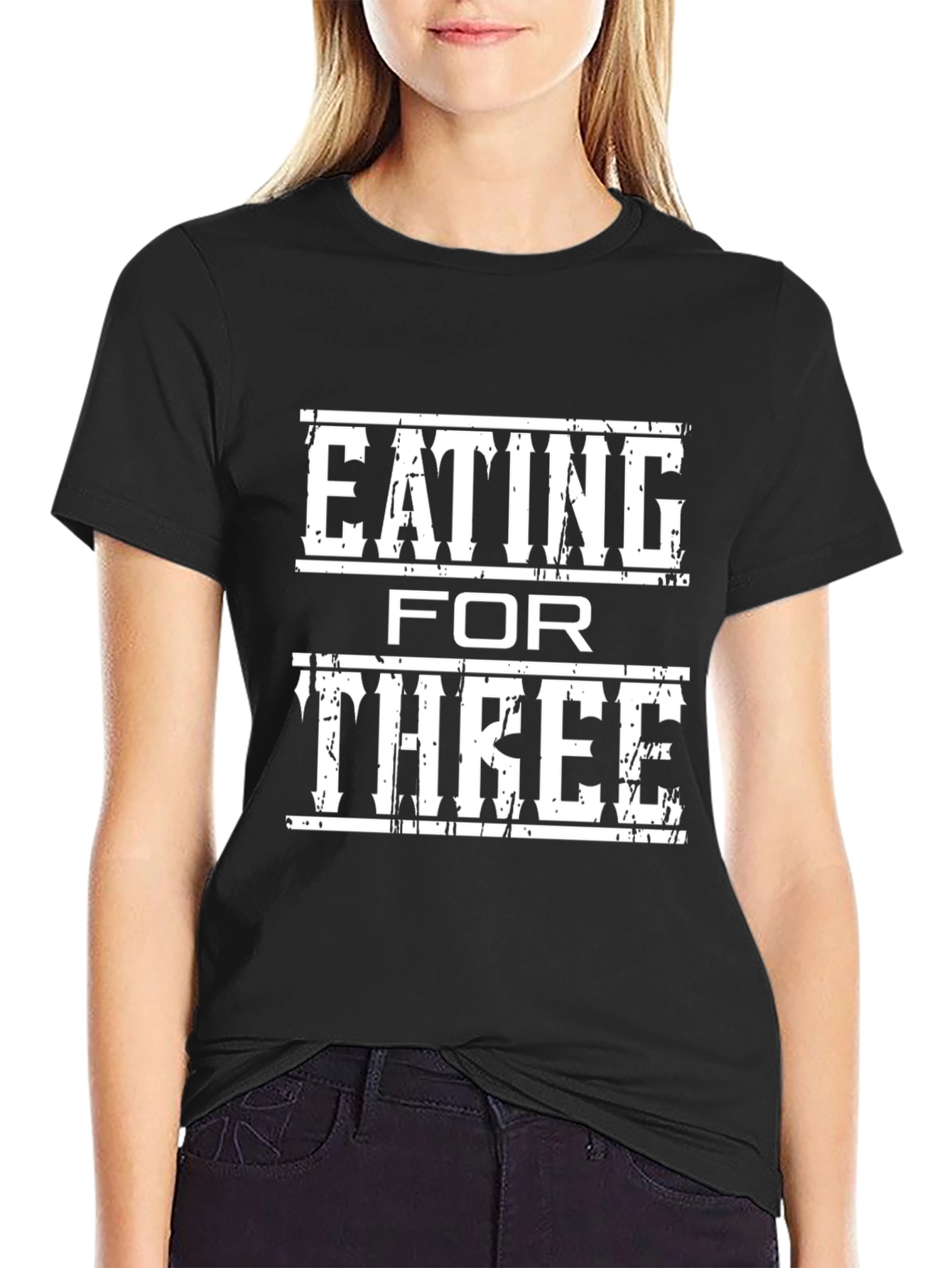 Eating for Three Funny Pregnancy T-Shirt