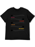 Movie Genre T-Shirt - Thriller Romantic Comedy Adventure