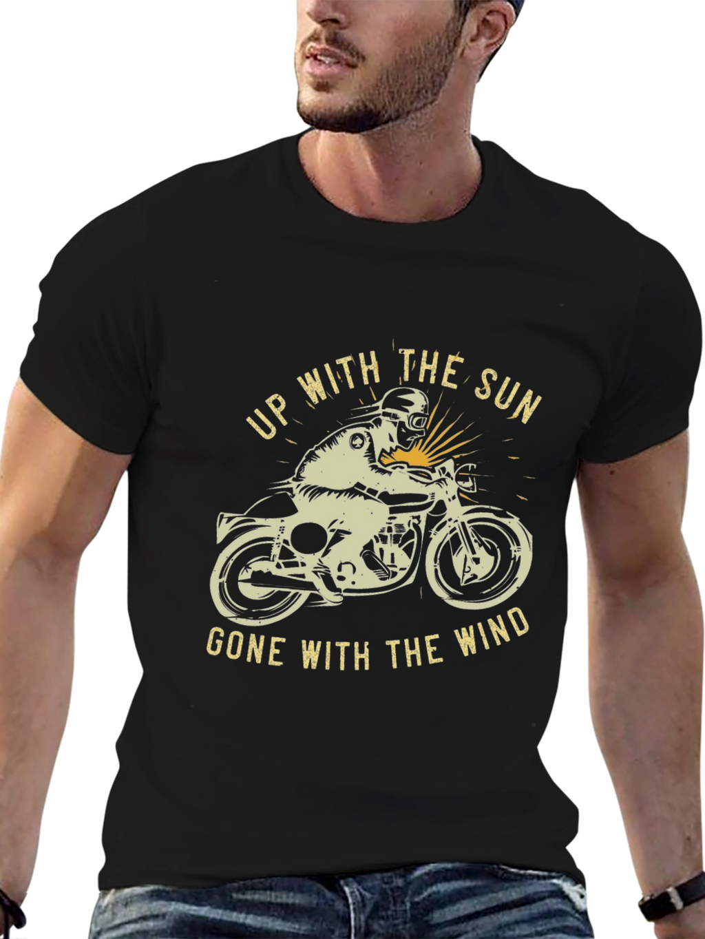 Motorcycle Graphic T-Shirt - Up With The Sun