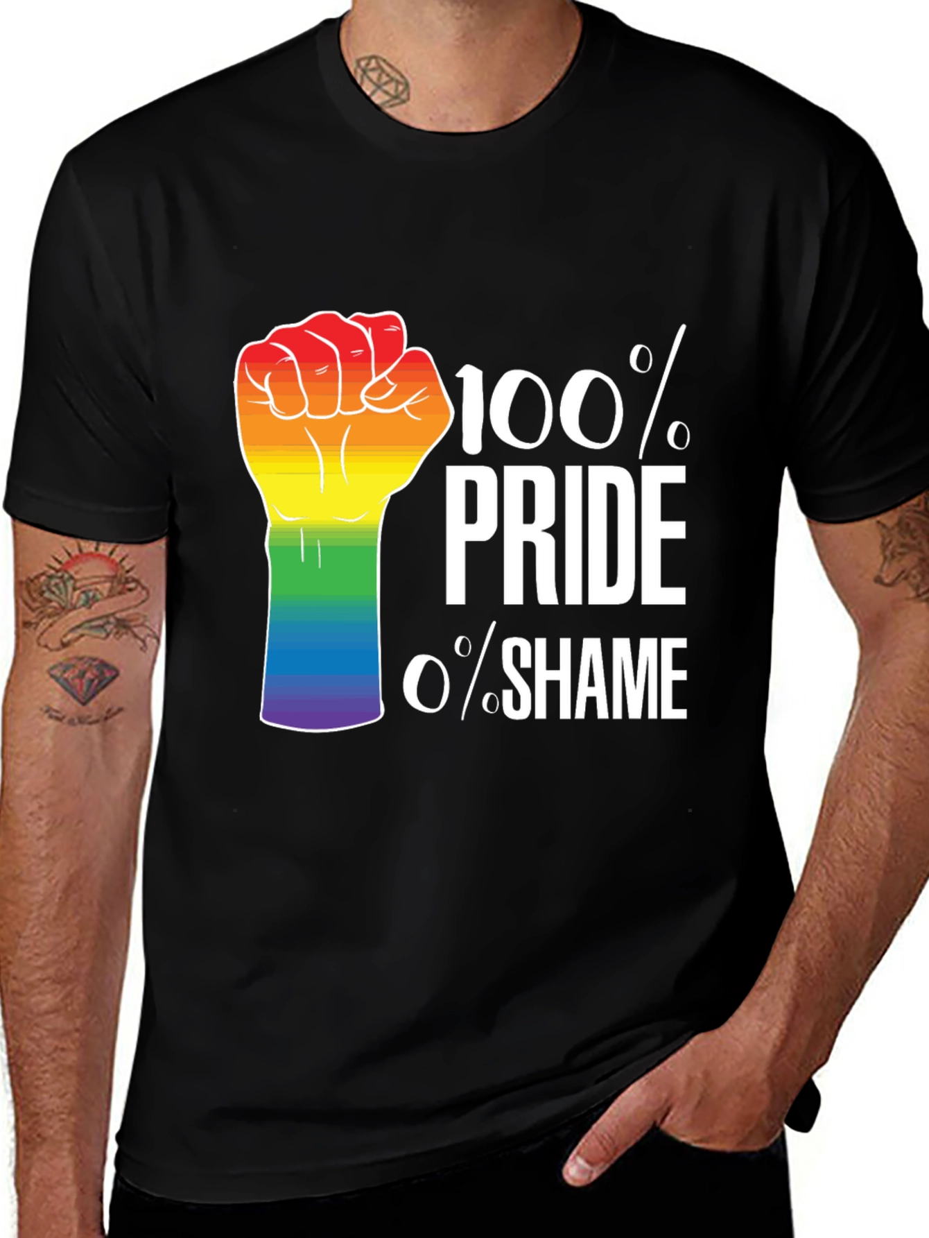 Pride T-Shirt - 100% Pride 0% Shame