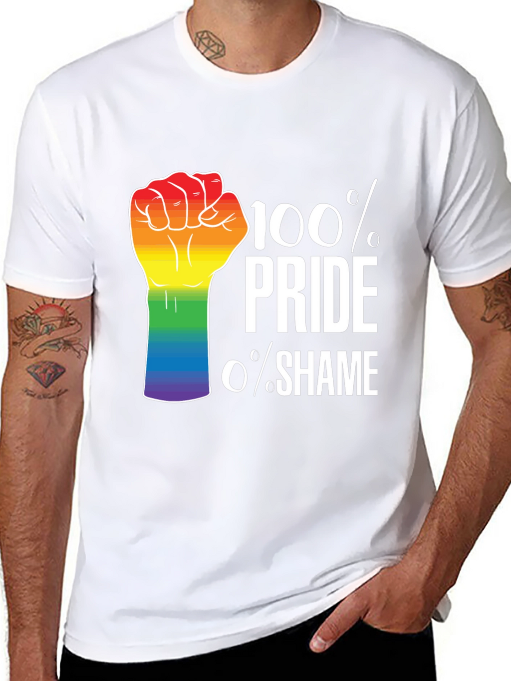 Pride T-Shirt - 100% Pride 0% Shame