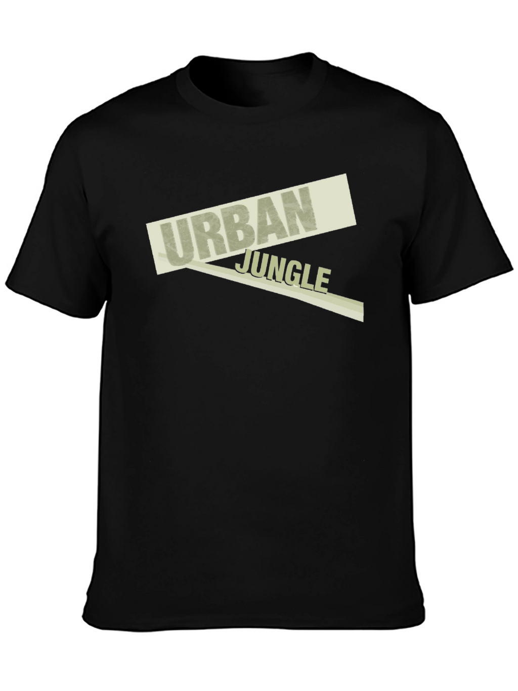 Urban Jungle Graphic Tee - Soft Black Cotton T-Shirt