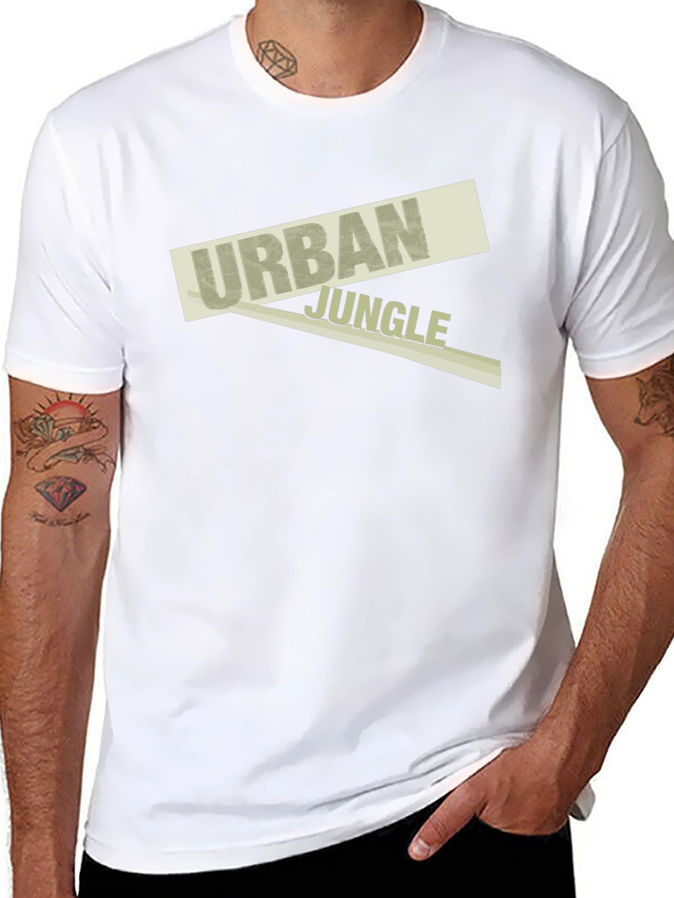 Urban Jungle Graphic Tee - Soft Black Cotton T-Shirt