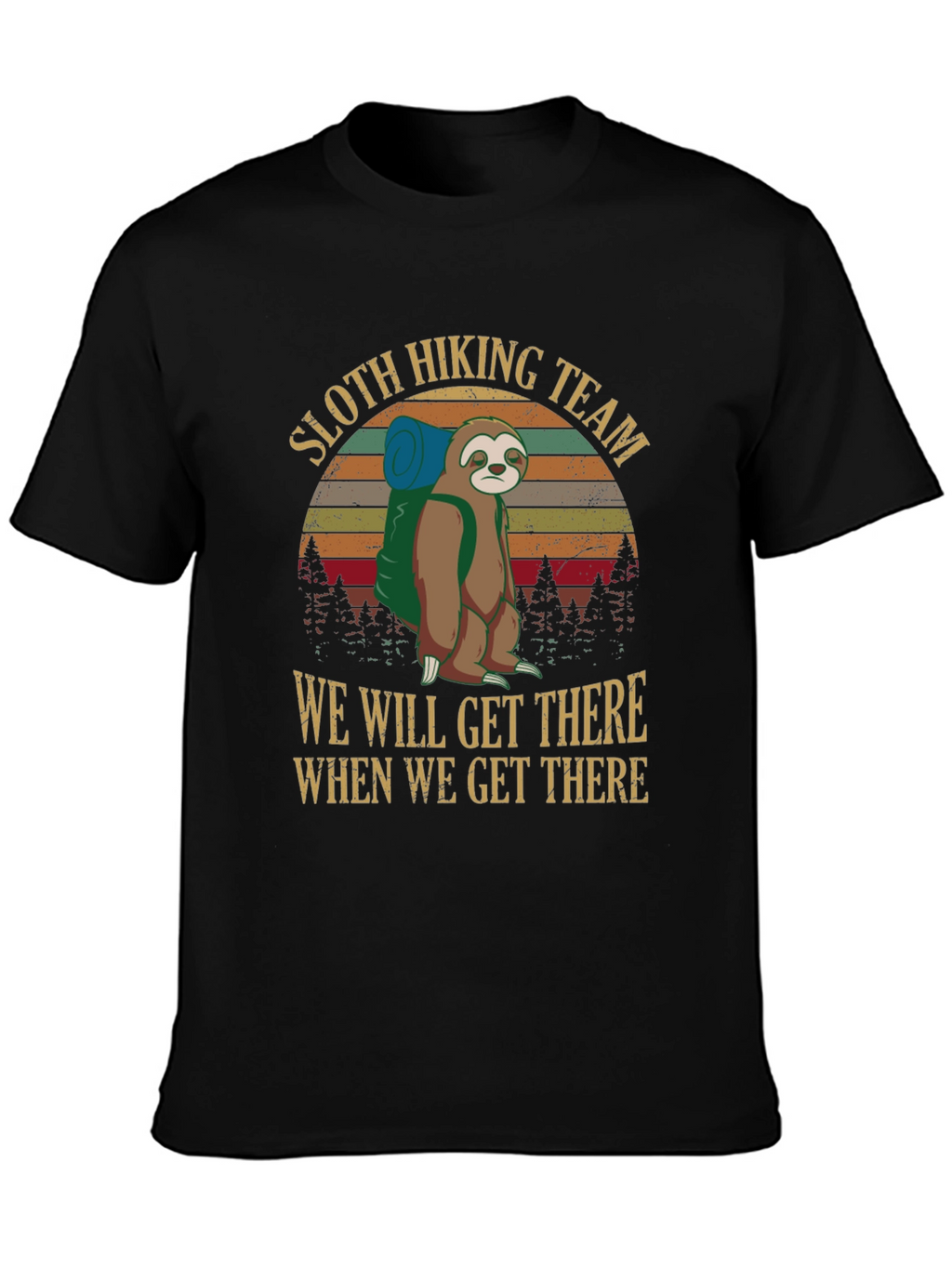 Sloth Hiking Team Graphic Tee
