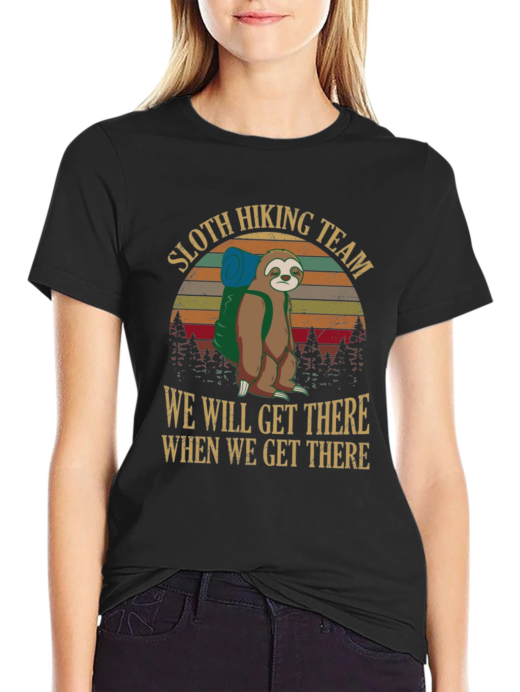 Sloth Hiking Team Graphic Tee