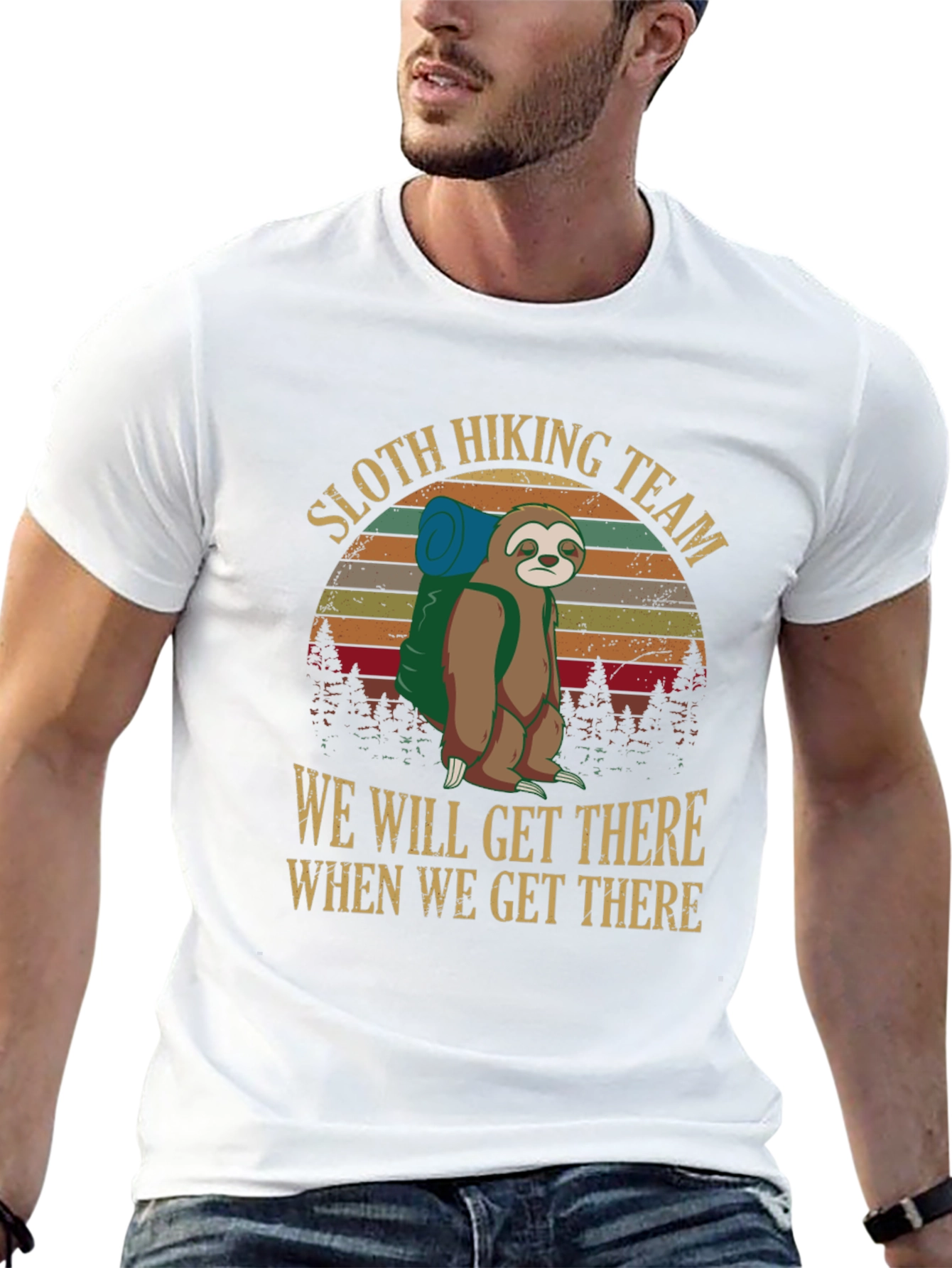 Sloth Hiking Team Graphic Tee