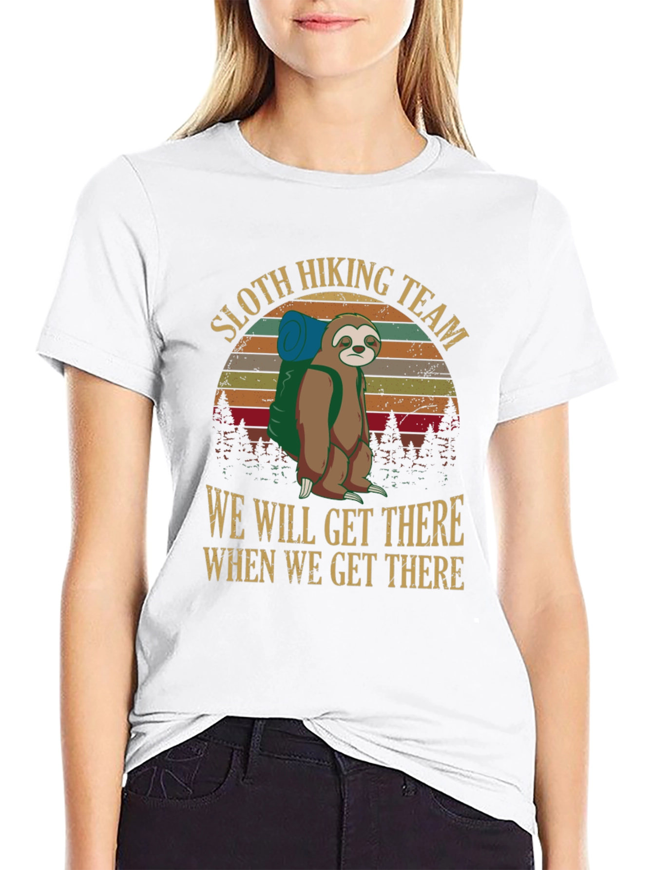 Sloth Hiking Team Graphic Tee