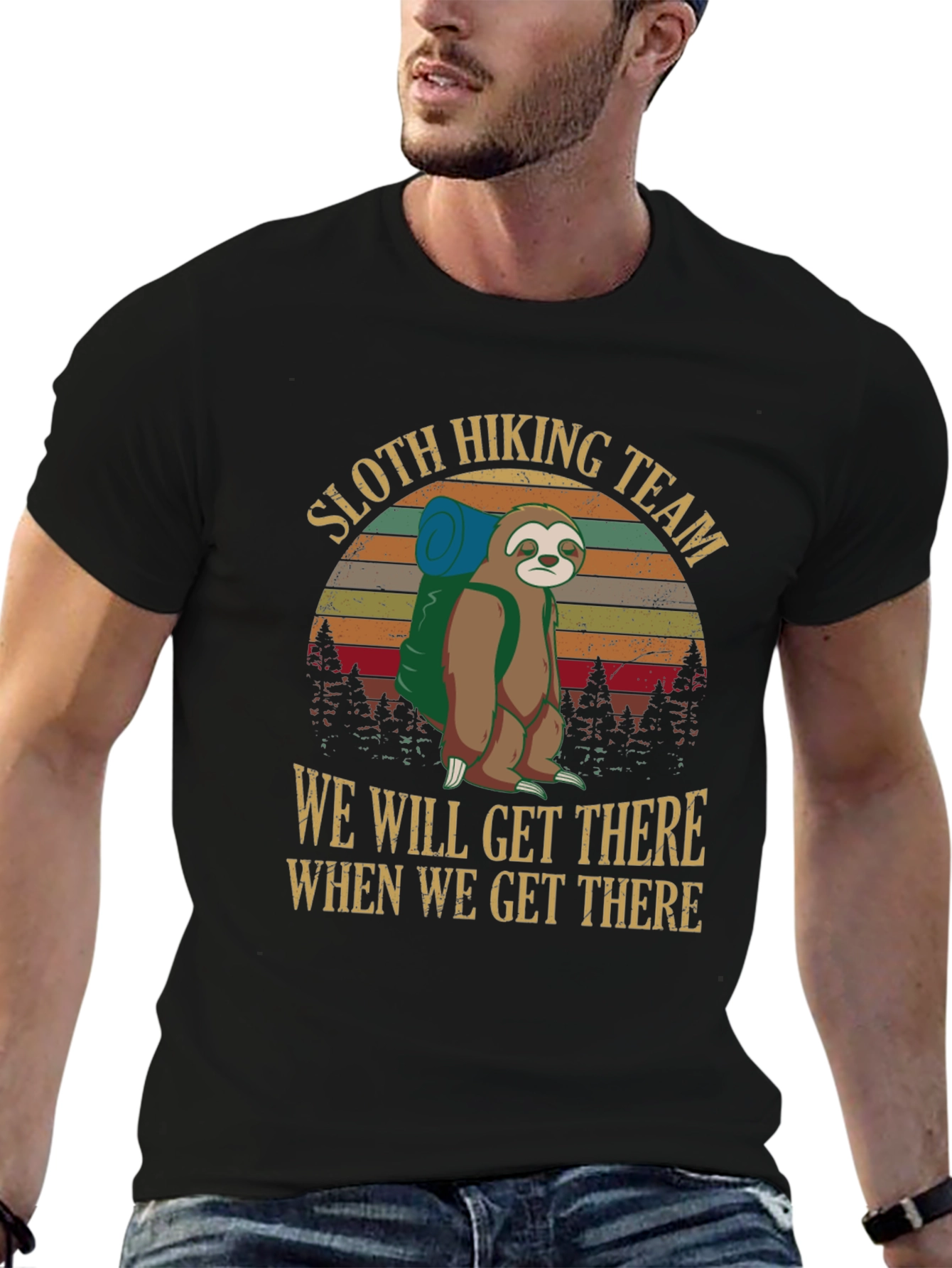 Sloth Hiking Team Graphic Tee
