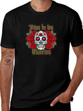 Dia de los Muertos Skull & Roses Graphic T-Shirt