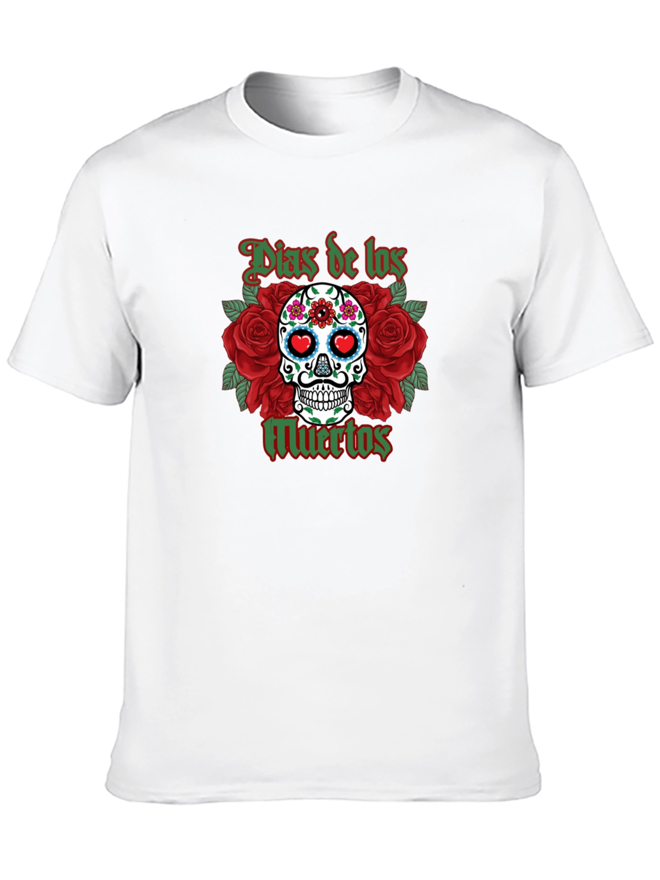 Dia de los Muertos Skull & Roses Graphic T-Shirt