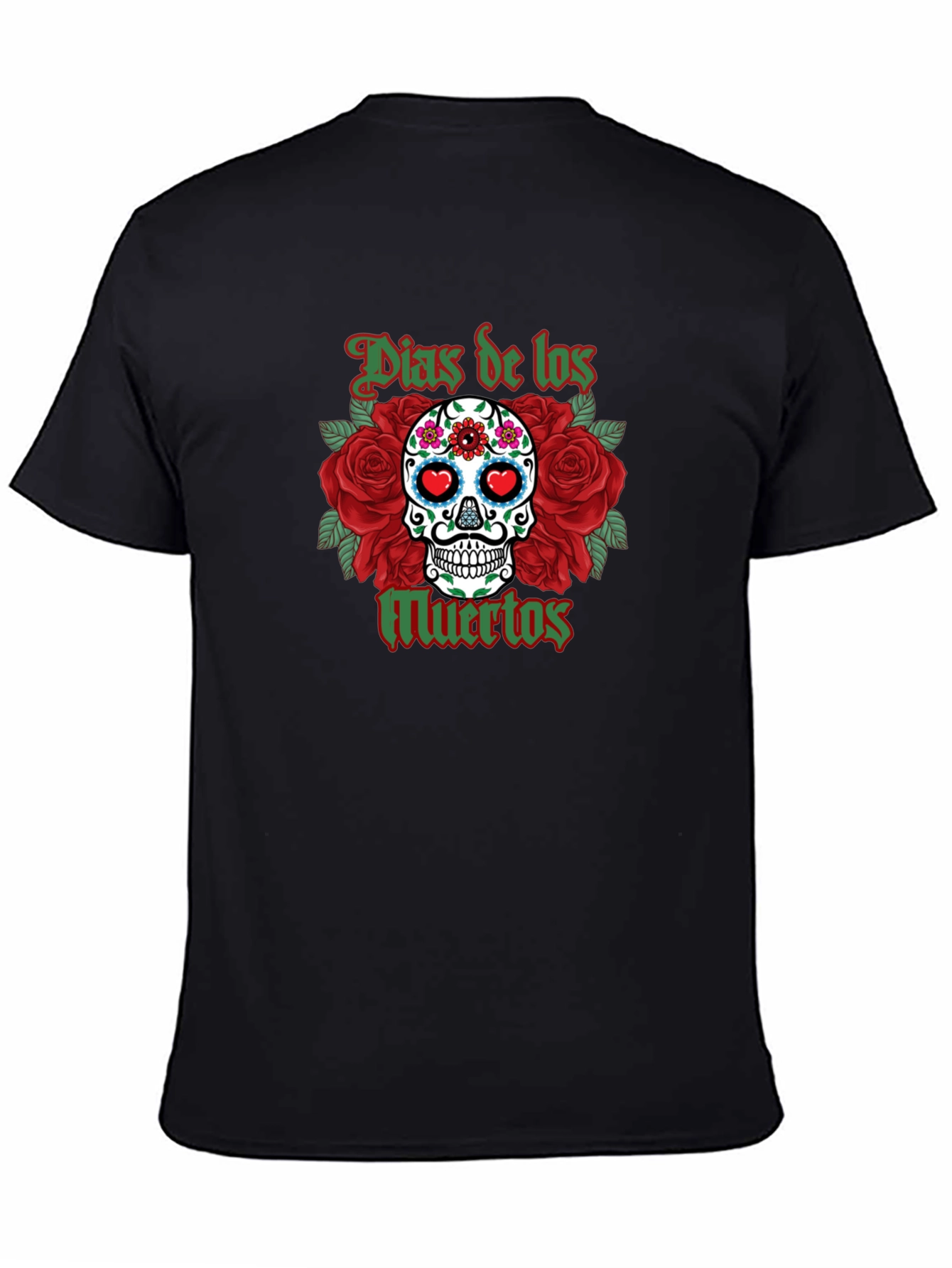 Dia de los Muertos Skull & Roses Graphic T-Shirt
