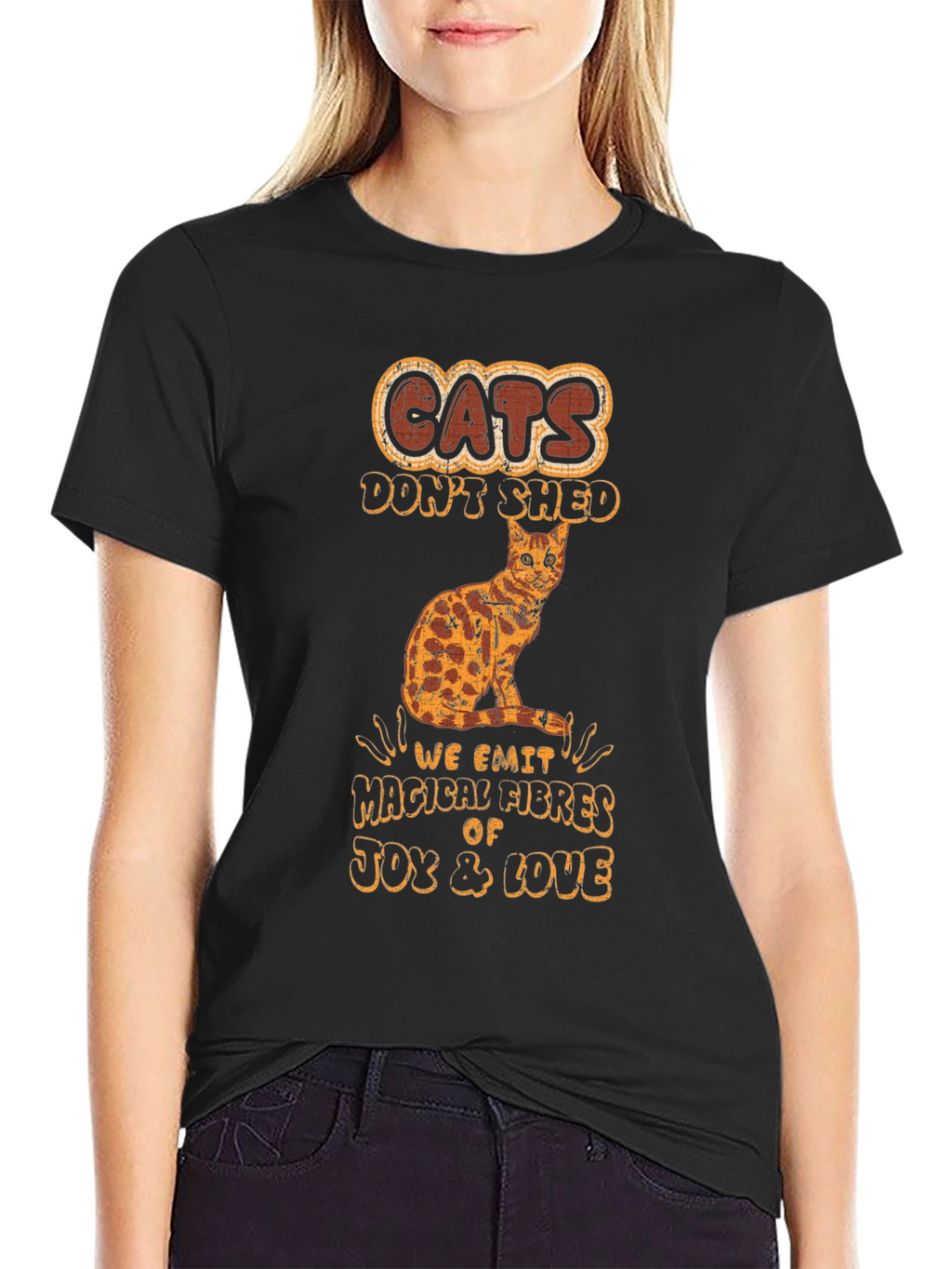Cats Dont Shed Mens Graphic T-Shirt
