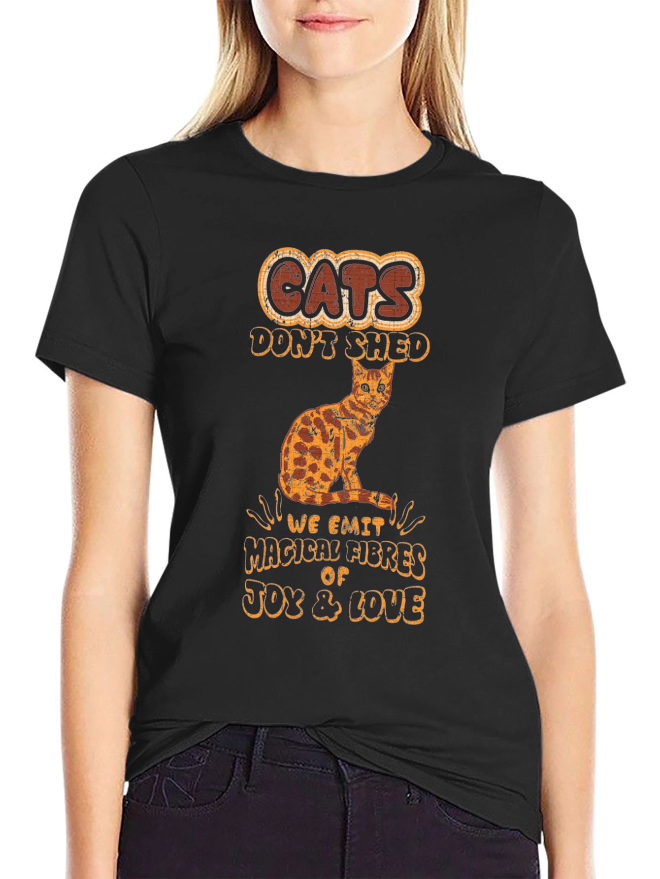 Cats Dont Shed Mens Graphic T-Shirt