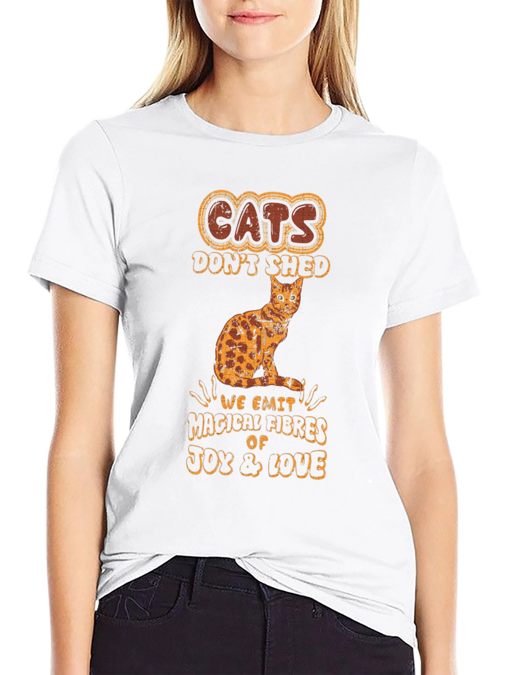Cats Dont Shed Mens Graphic T-Shirt