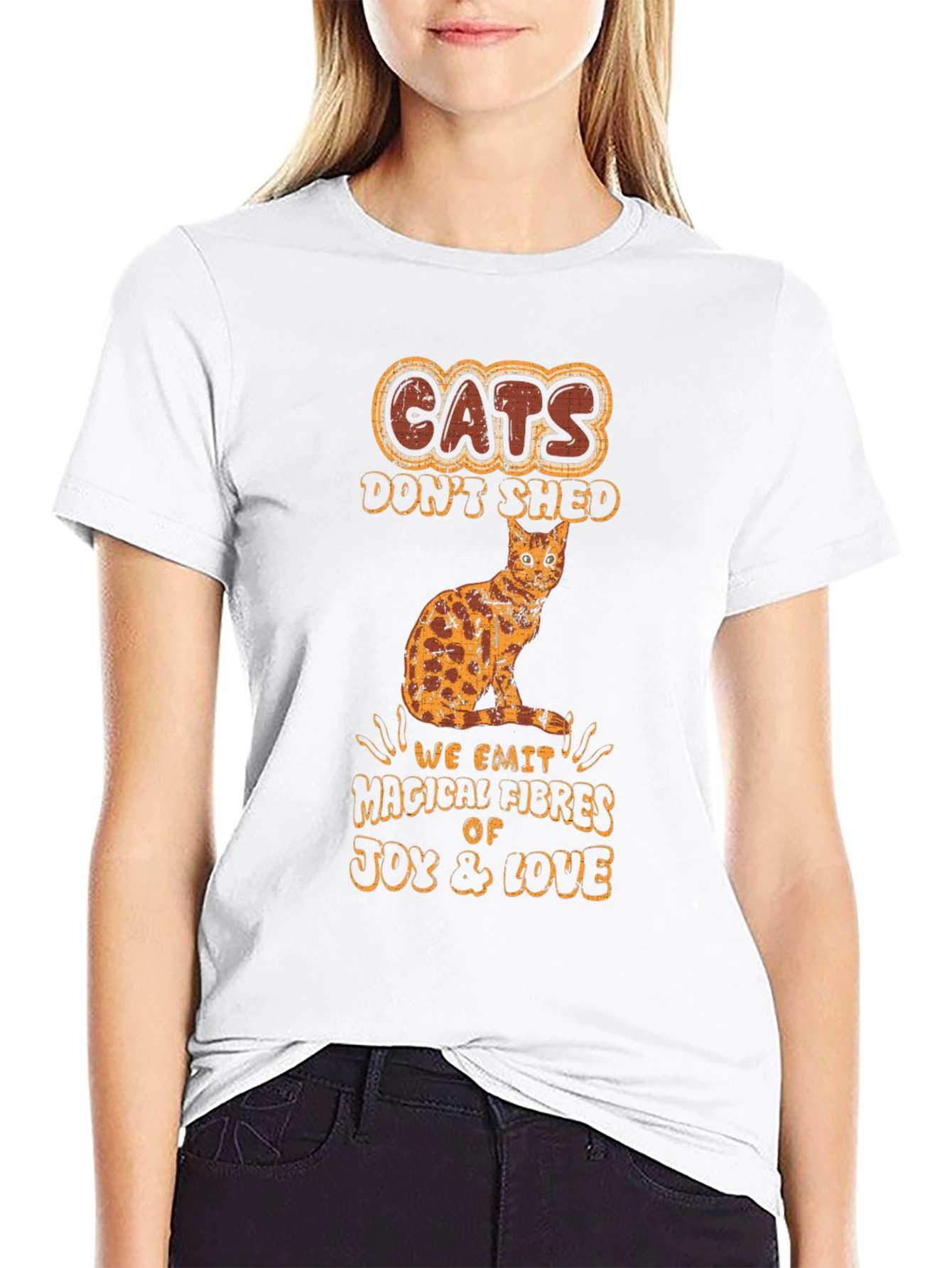 Cats Dont Shed Mens Graphic T-Shirt