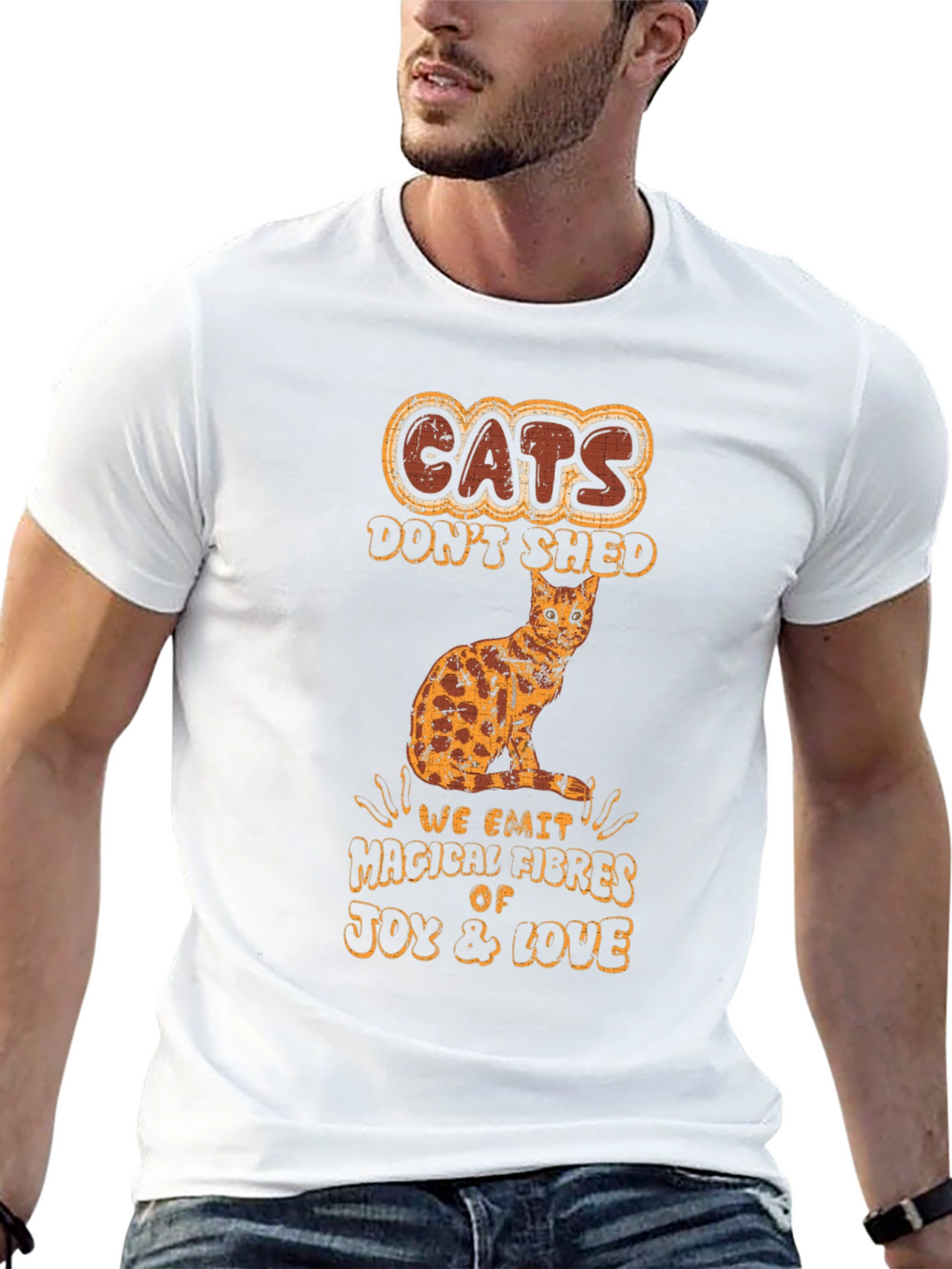 Cats Dont Shed Mens Graphic T-Shirt