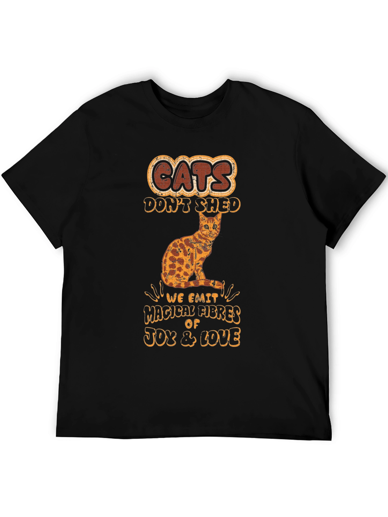 Cats Dont Shed Mens Graphic T-Shirt