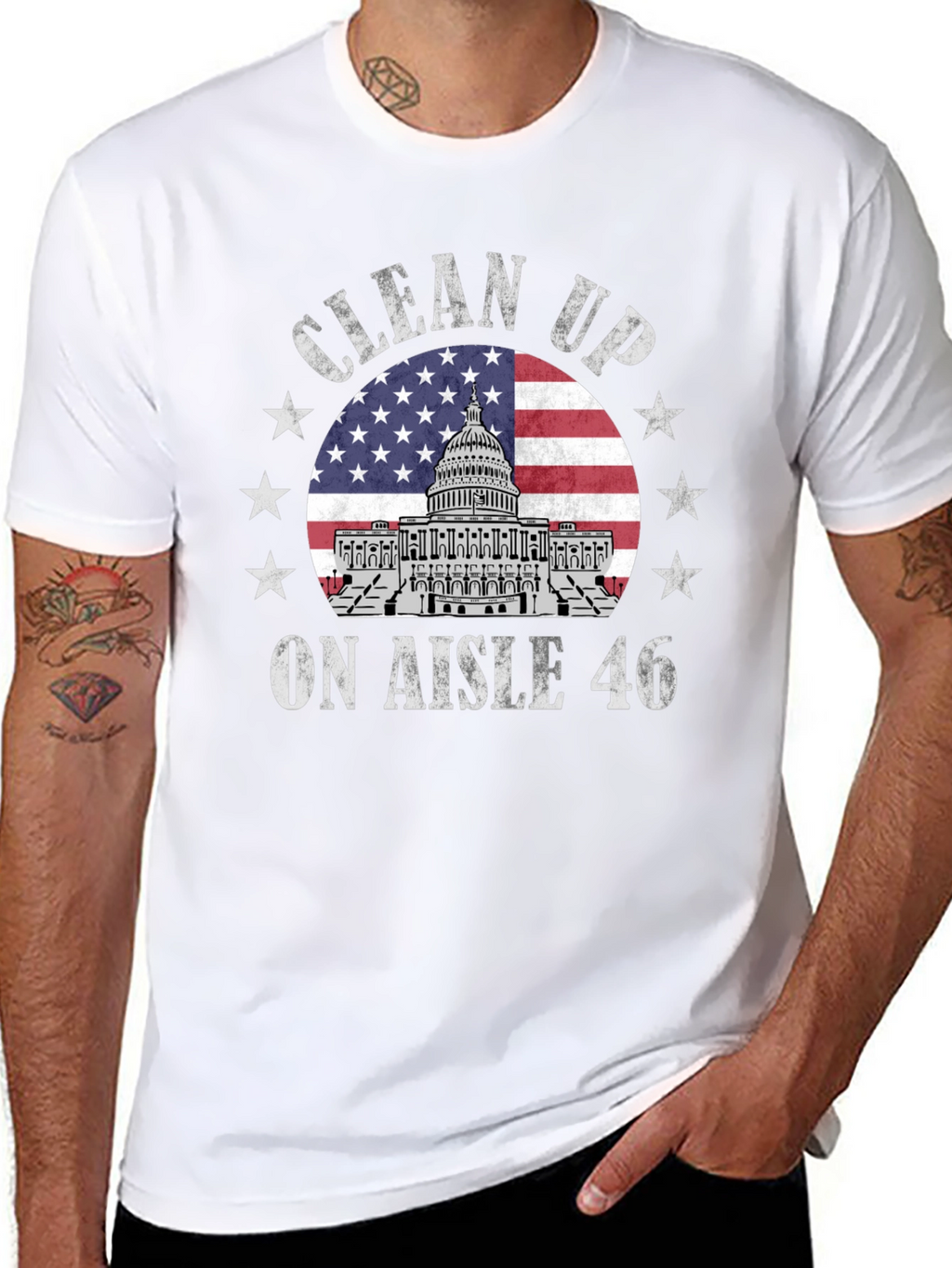 Clean Up Aisle 46 Patriotic T-Shirt