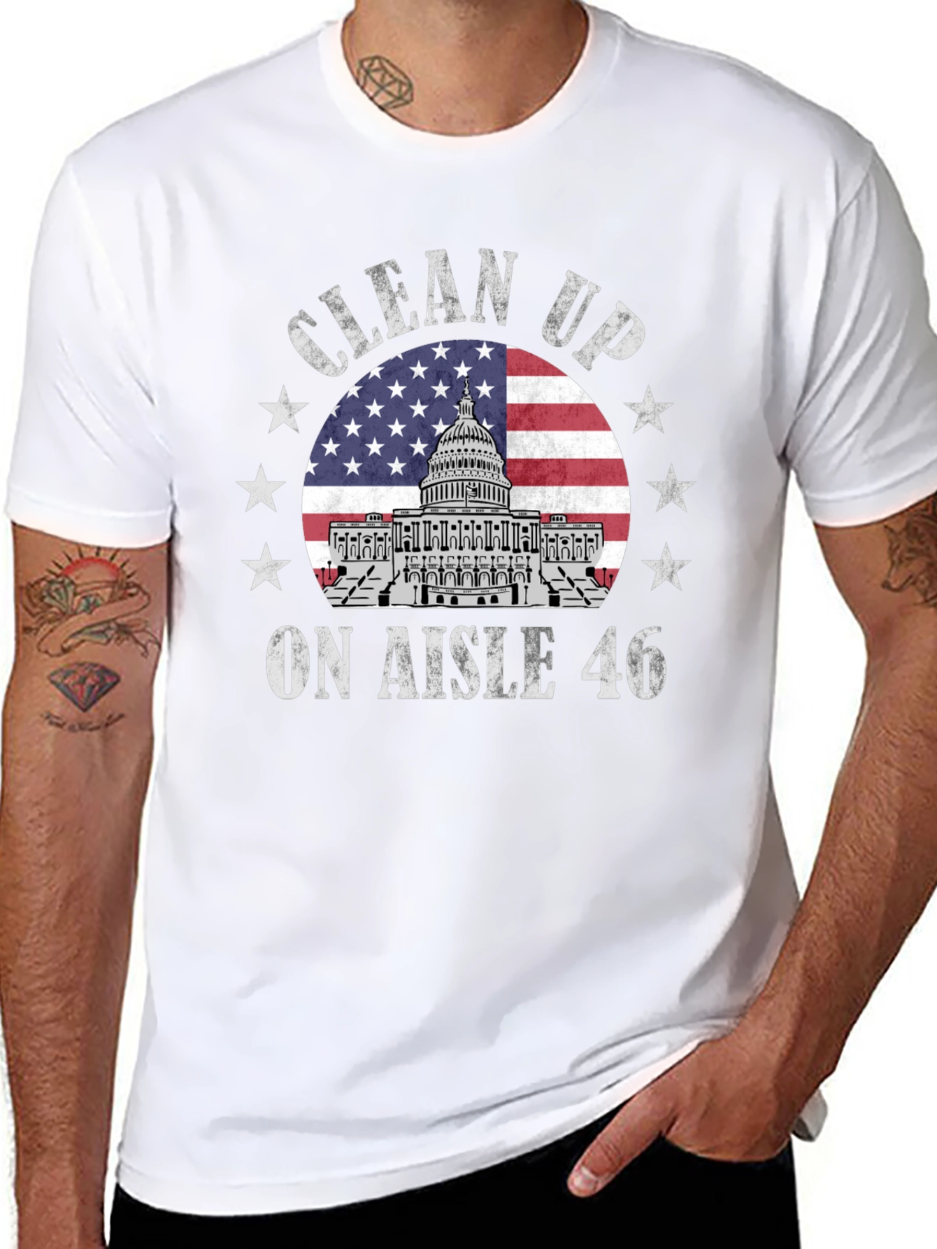 Clean Up Aisle 46 Patriotic T-Shirt