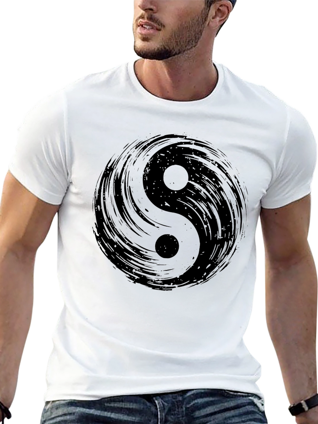 Yin Yang Graphic Black T-Shirt