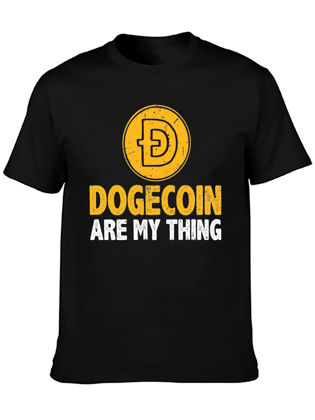 Dogecoin Are My Thing Black Graphic Tee