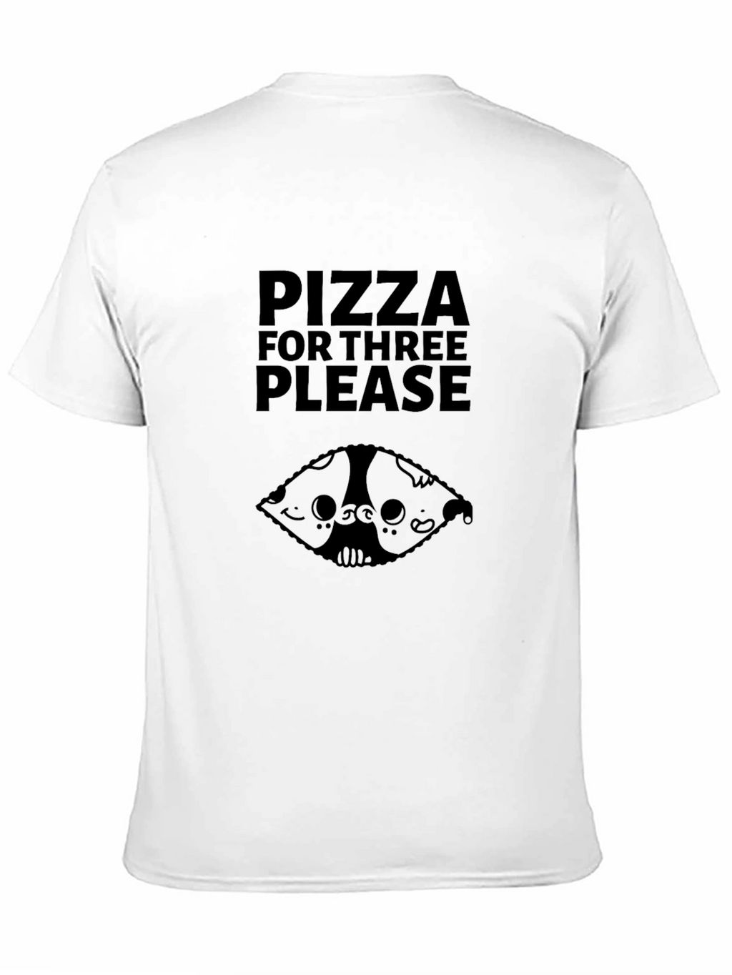 Pizza for Three Black Graphic Tee