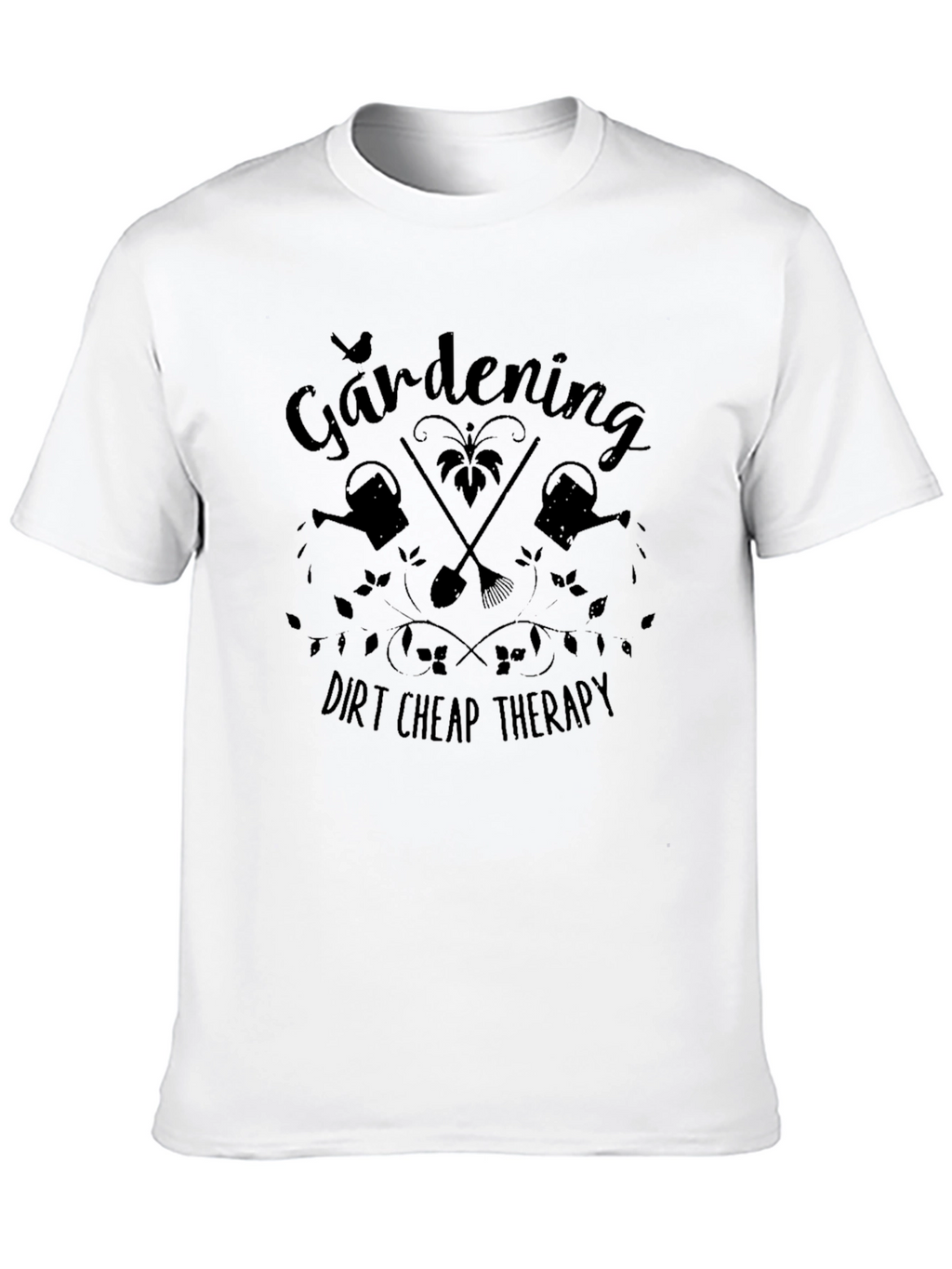 Gardening Dirt Cheap Therapy Black T-Shirt