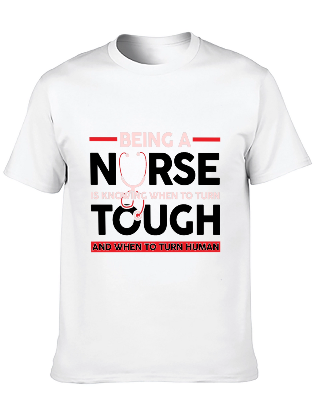 Nurse Tough and Human Black T-Shirt