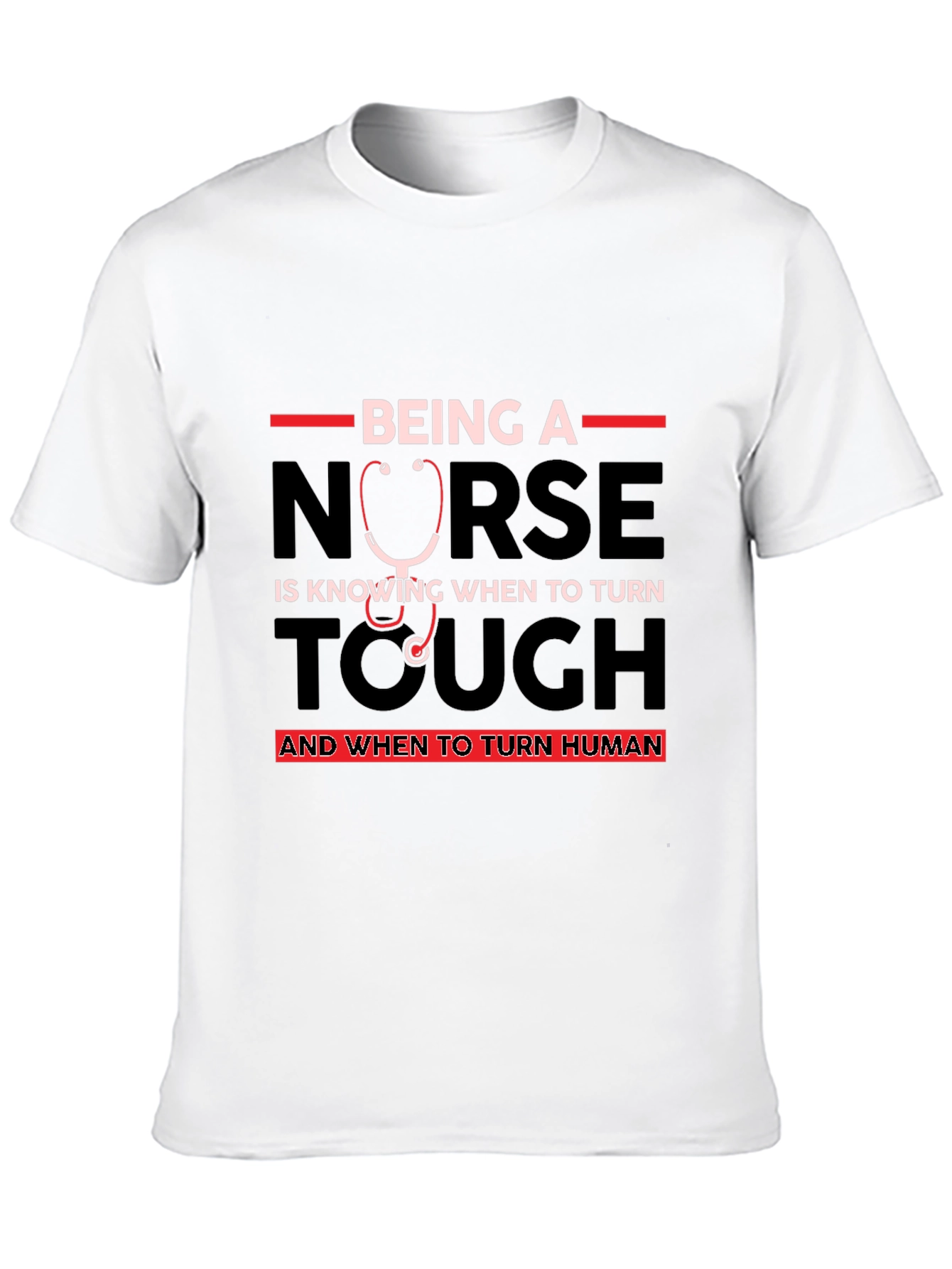 Nurse Tough and Human Black T-Shirt