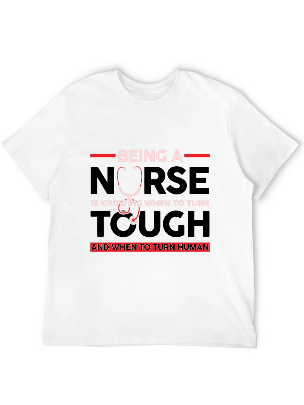 Nurse Tough and Human Black T-Shirt