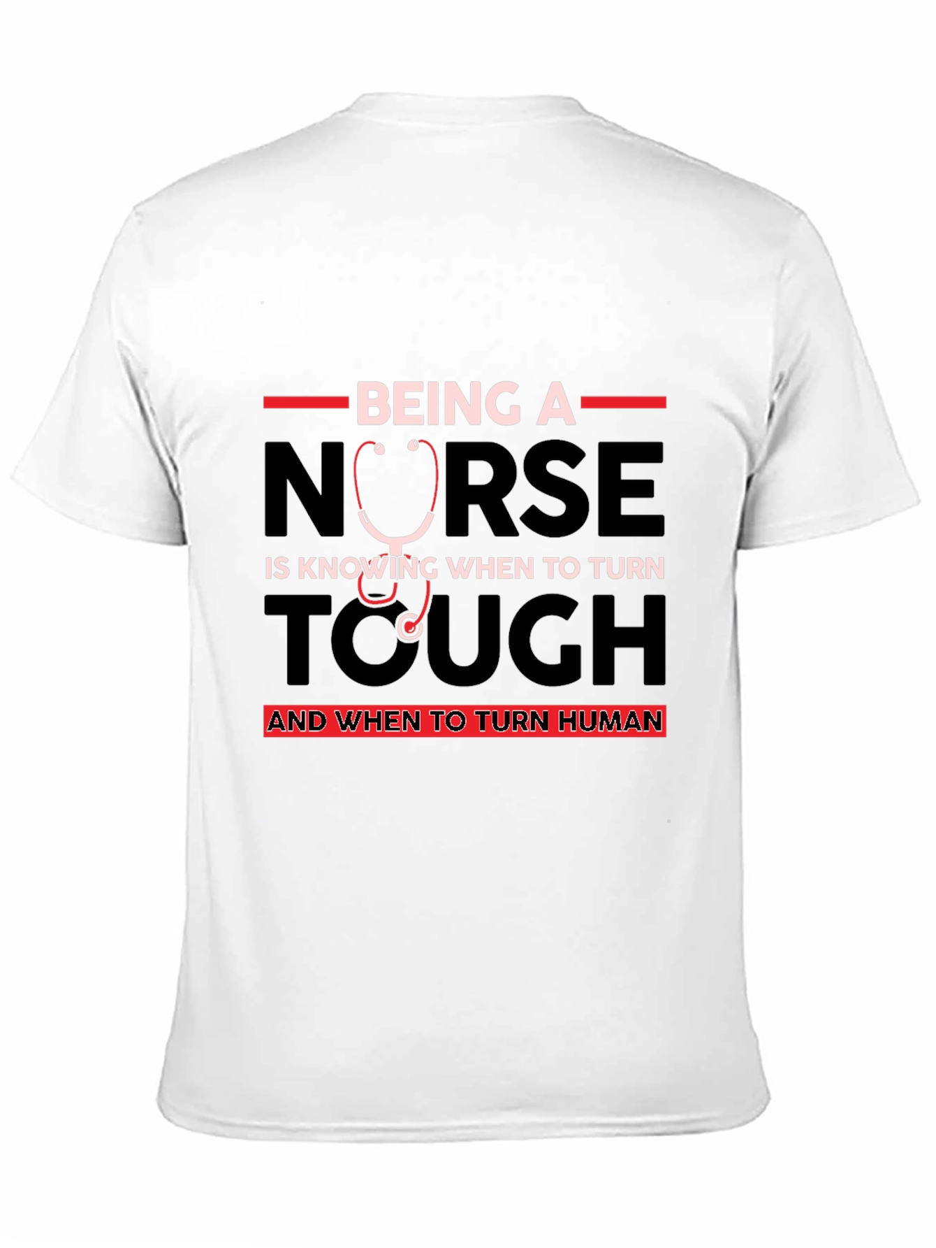 Nurse Tough and Human Black T-Shirt