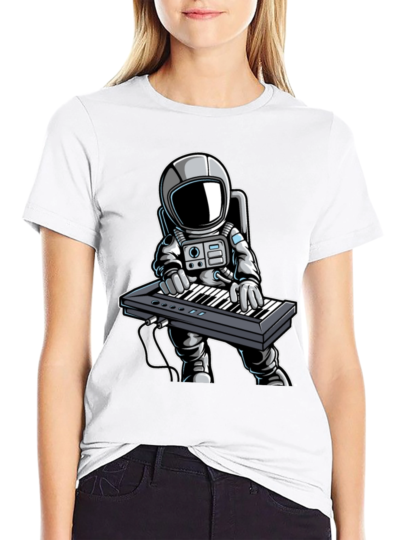 Astronaut Keyboard Player T-Shirt