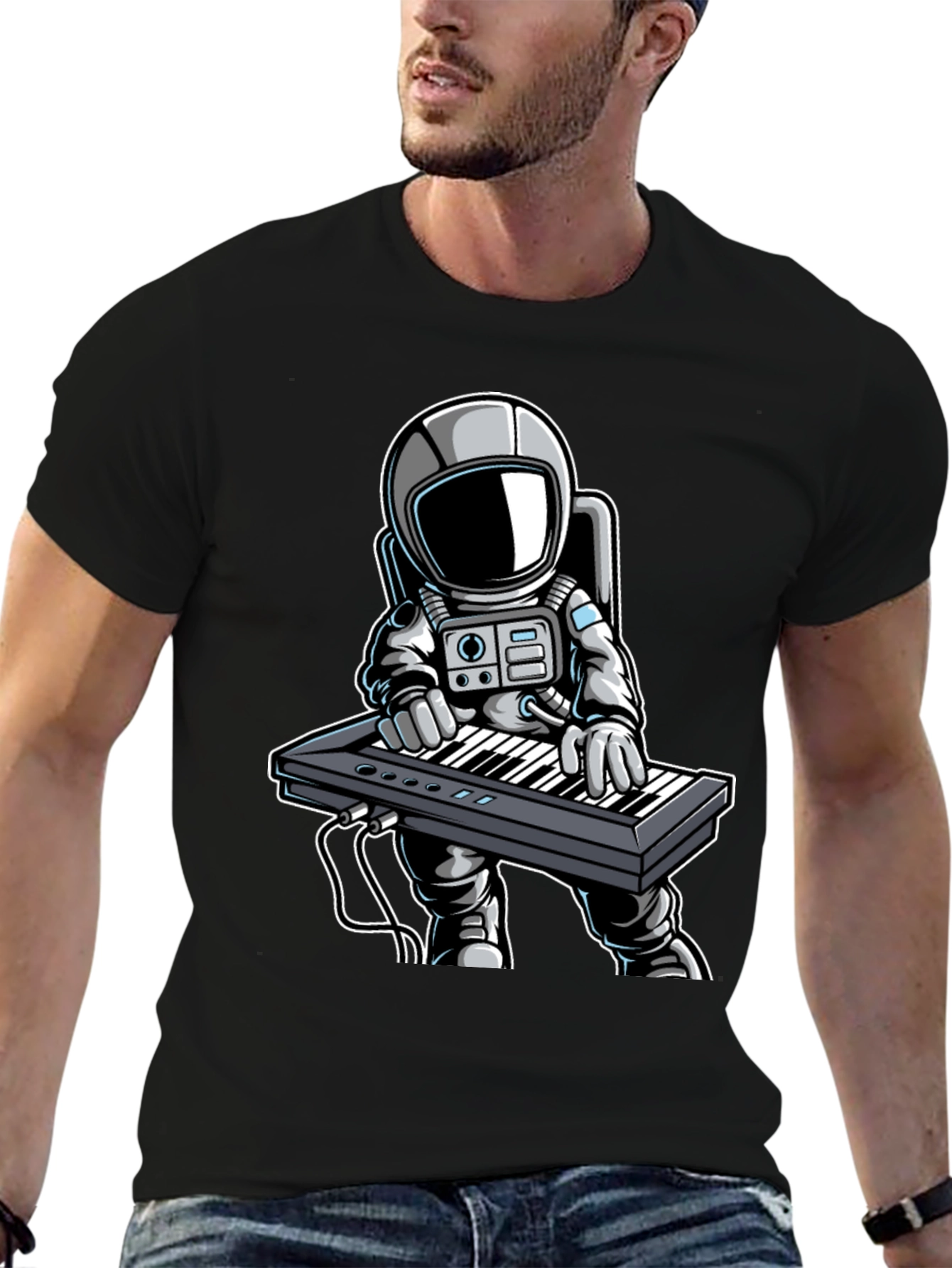 Astronaut Keyboard Player T-Shirt
