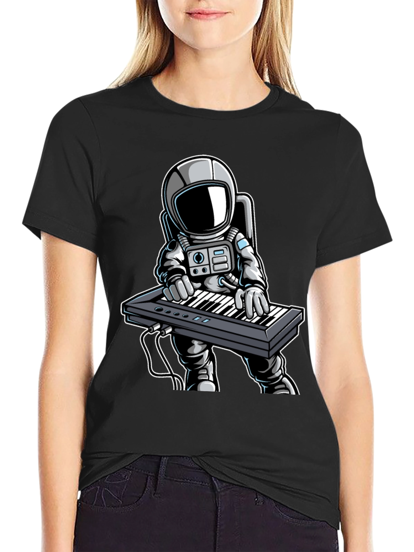 Astronaut Keyboard Player T-Shirt