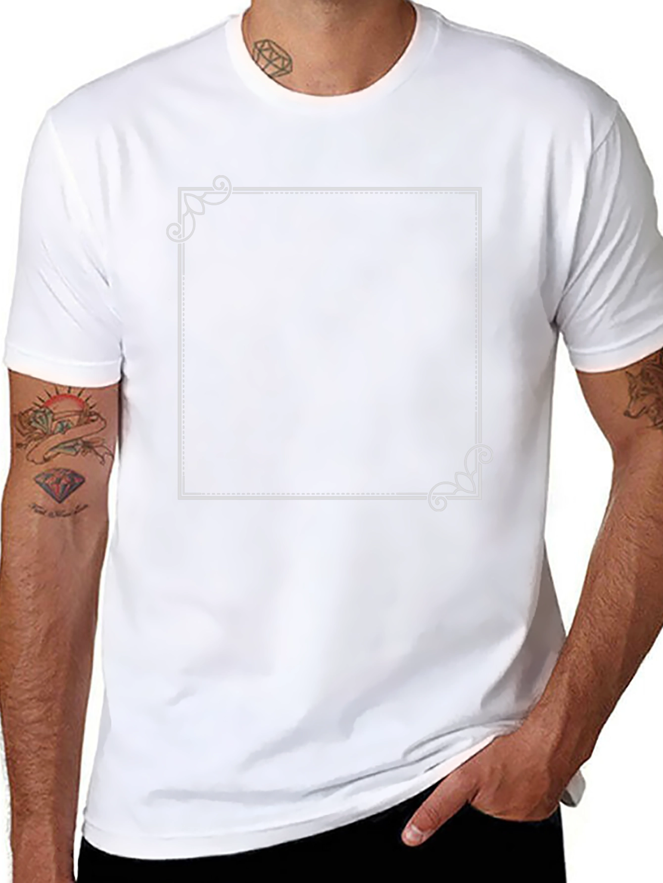 Elegant Framed Black T-Shirt