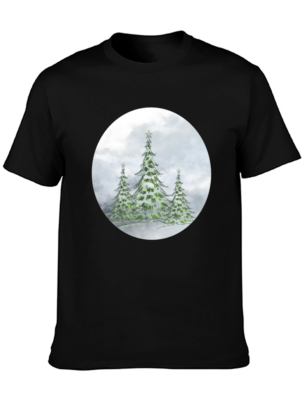 Winter Forest T-Shirt - Holiday Christmas Tree Design