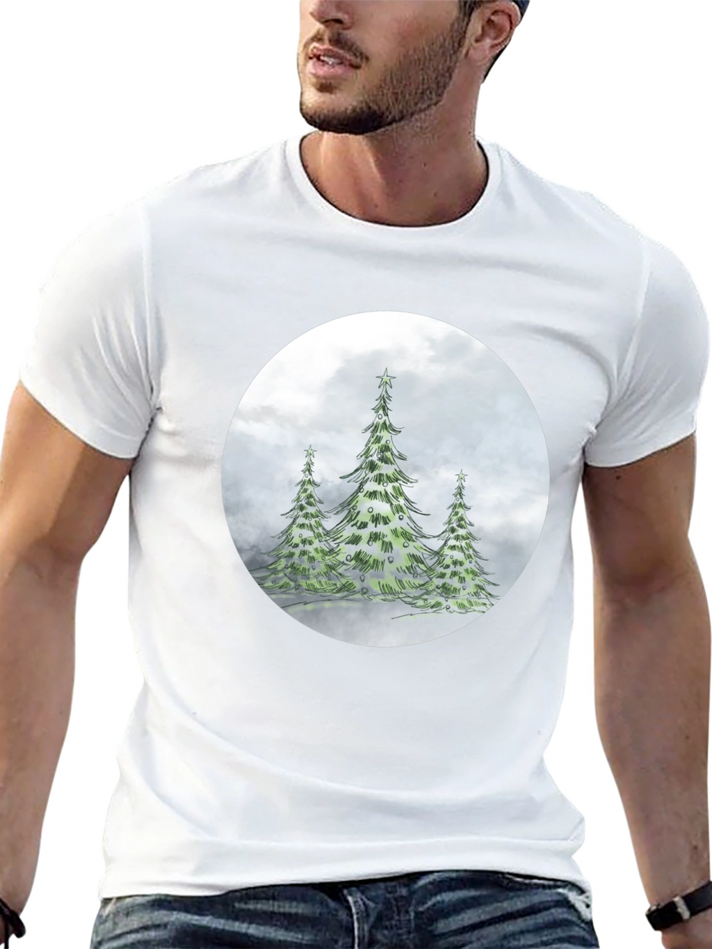 Winter Forest T-Shirt - Holiday Christmas Tree Design