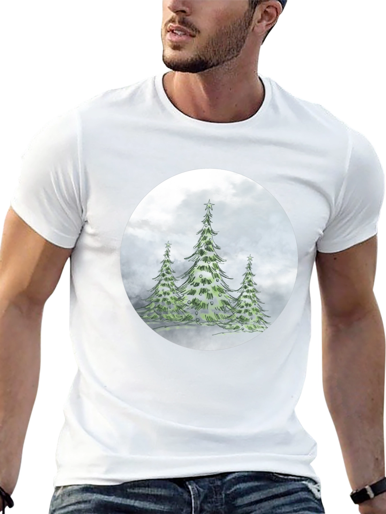 Winter Forest T-Shirt - Holiday Christmas Tree Design