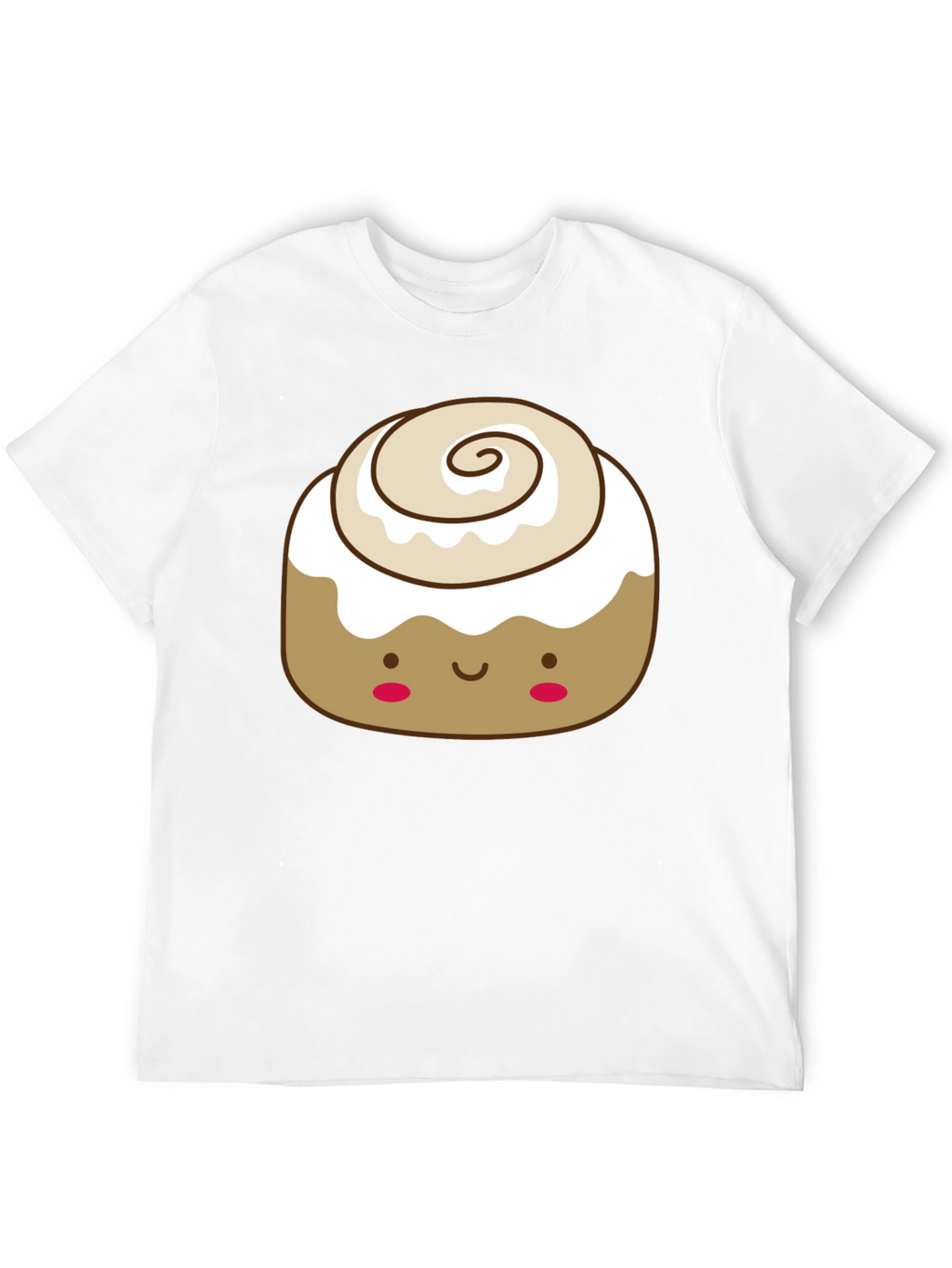 Cinnamon Roll Kawaii Graphic Tee - Black Cotton T-Shirt