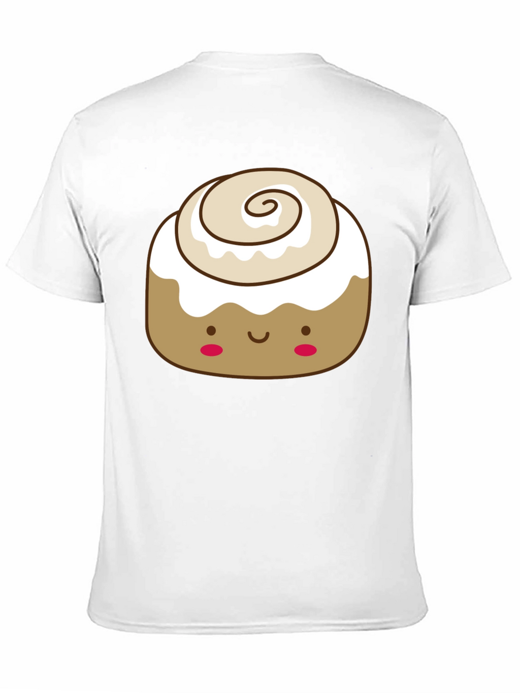 Cinnamon Roll Kawaii Graphic Tee - Black Cotton T-Shirt