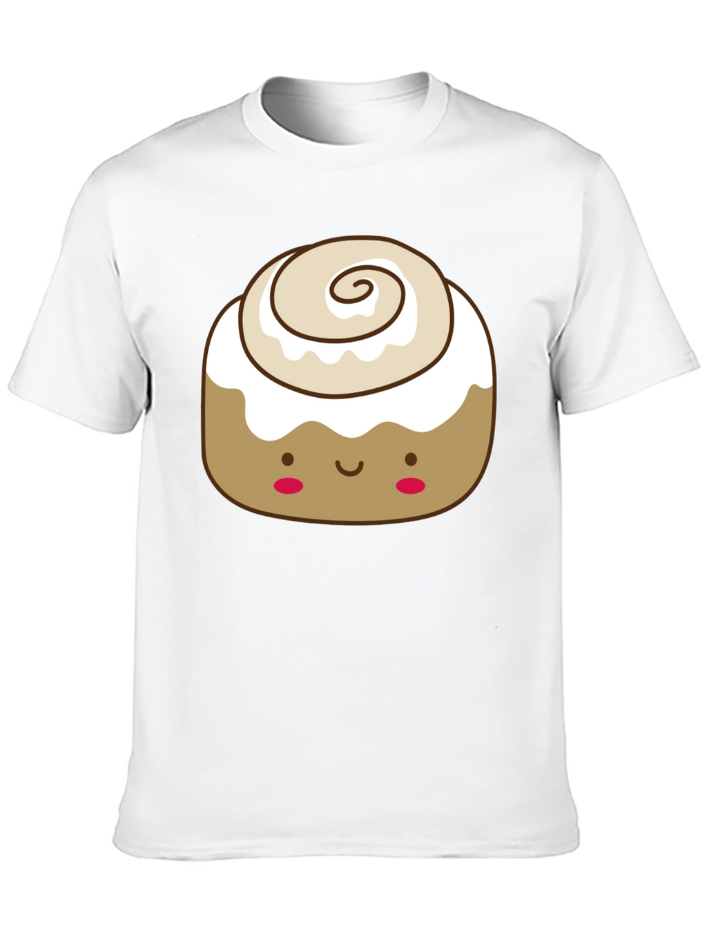 Cinnamon Roll Kawaii Graphic Tee - Black Cotton T-Shirt