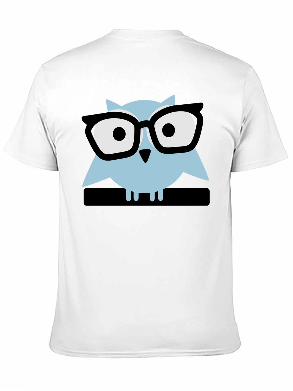 Geek Chic Owl Graphic Tee - Black Cotton