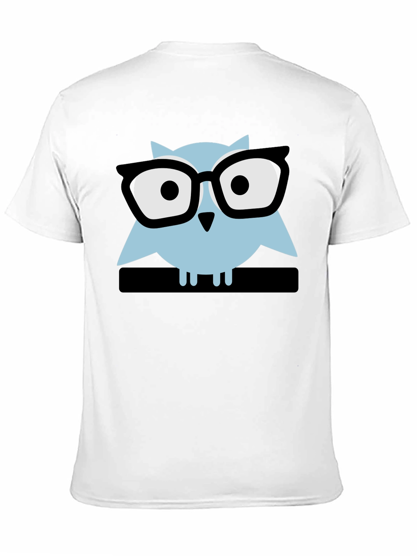 Geek Chic Owl Graphic Tee - Black Cotton
