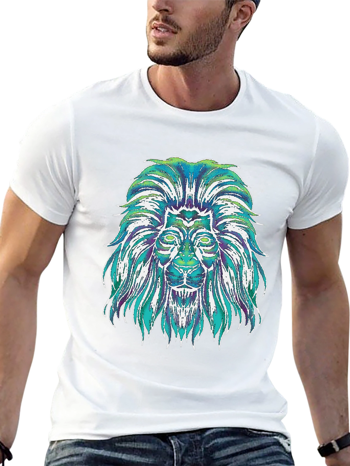Lion Graphic Tee - Mens Black T-Shirt