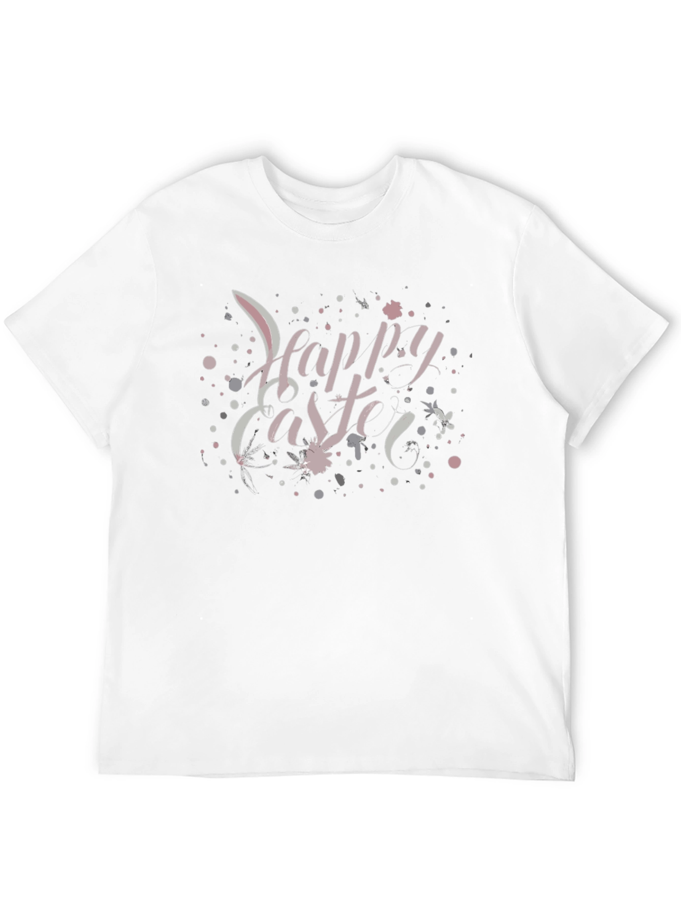 Happy Easter Graphic Tee - Black Crew Neck