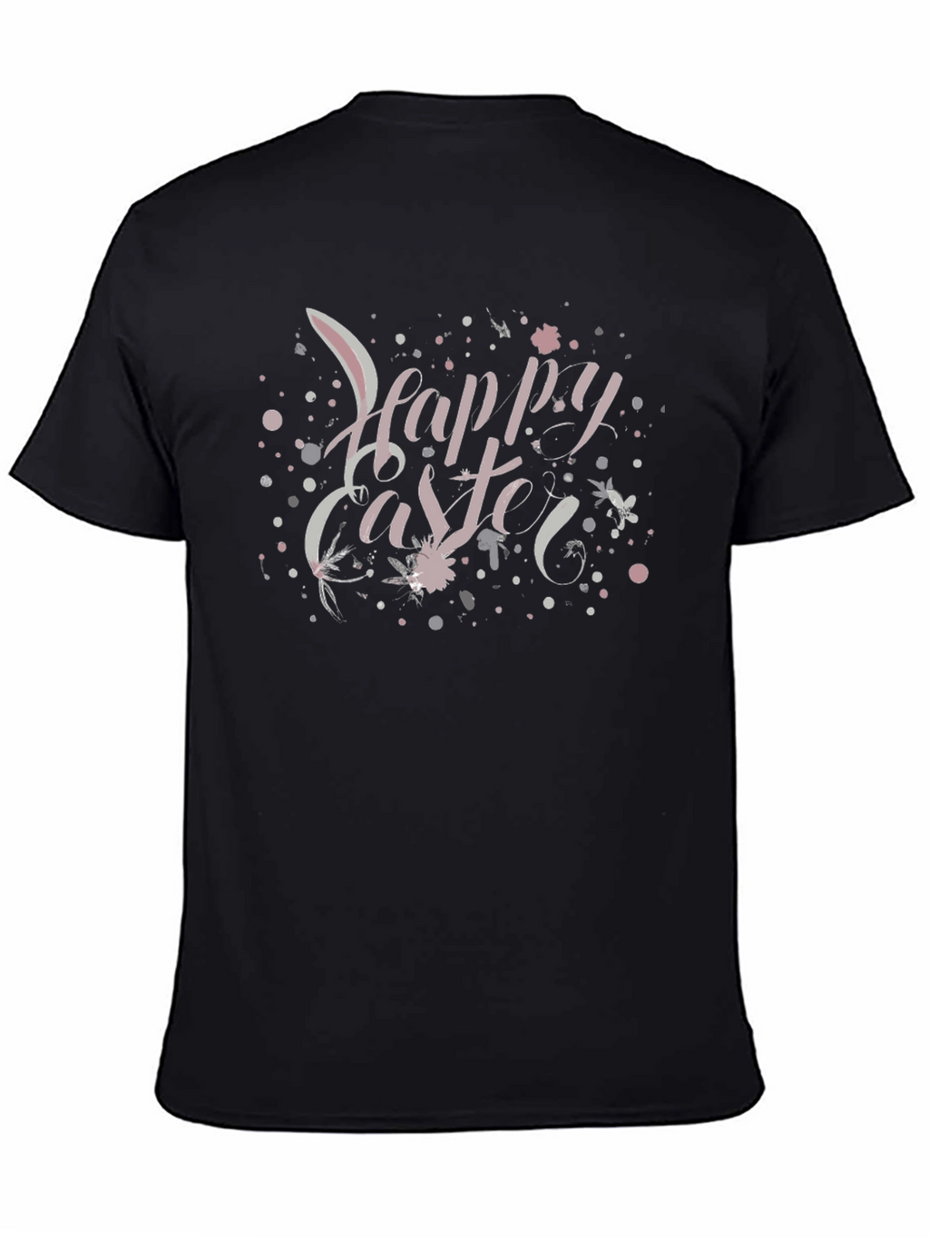 Happy Easter Graphic Tee - Black Crew Neck