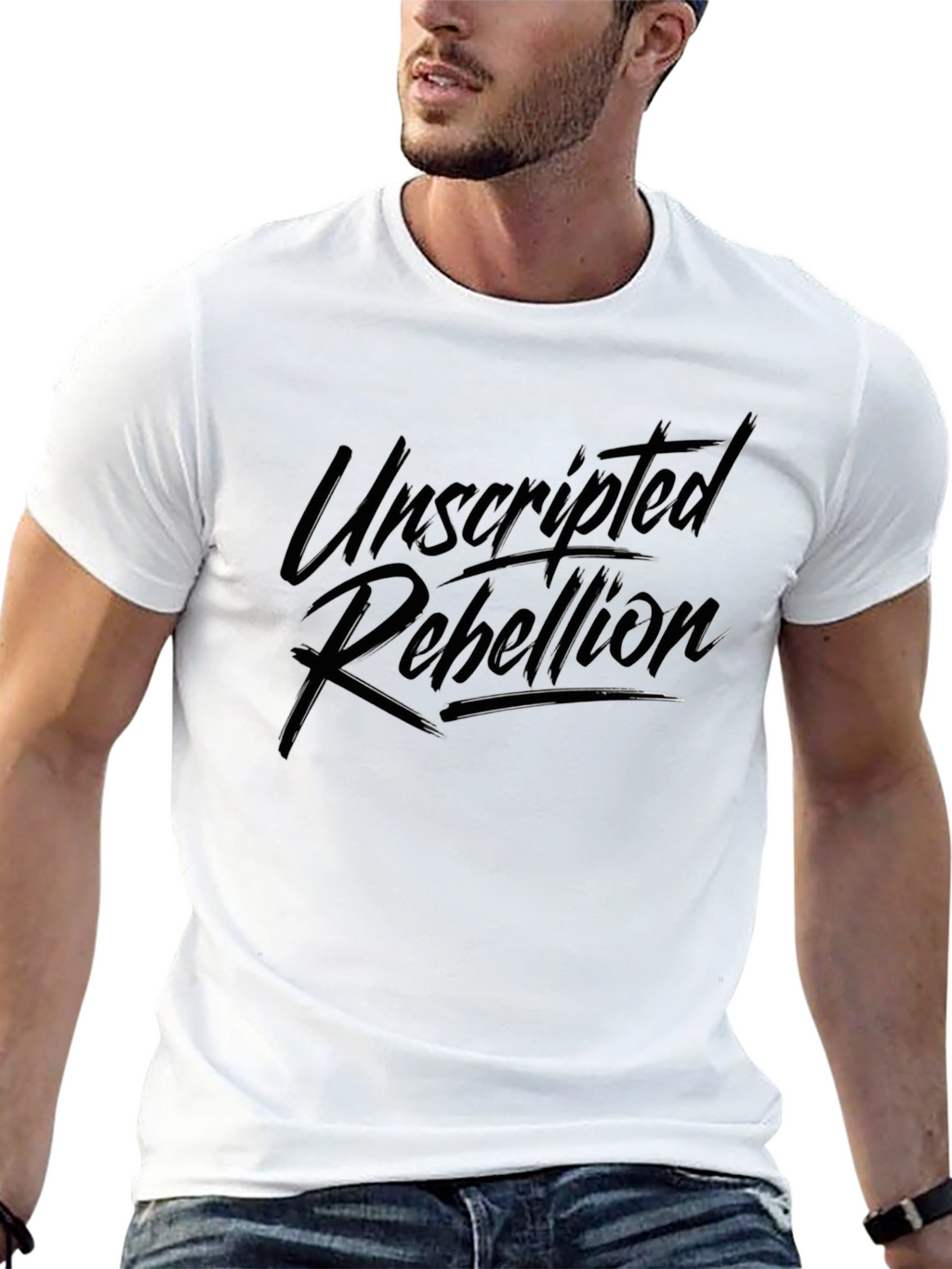 Unscripted Rebellion Black Graphic Tee