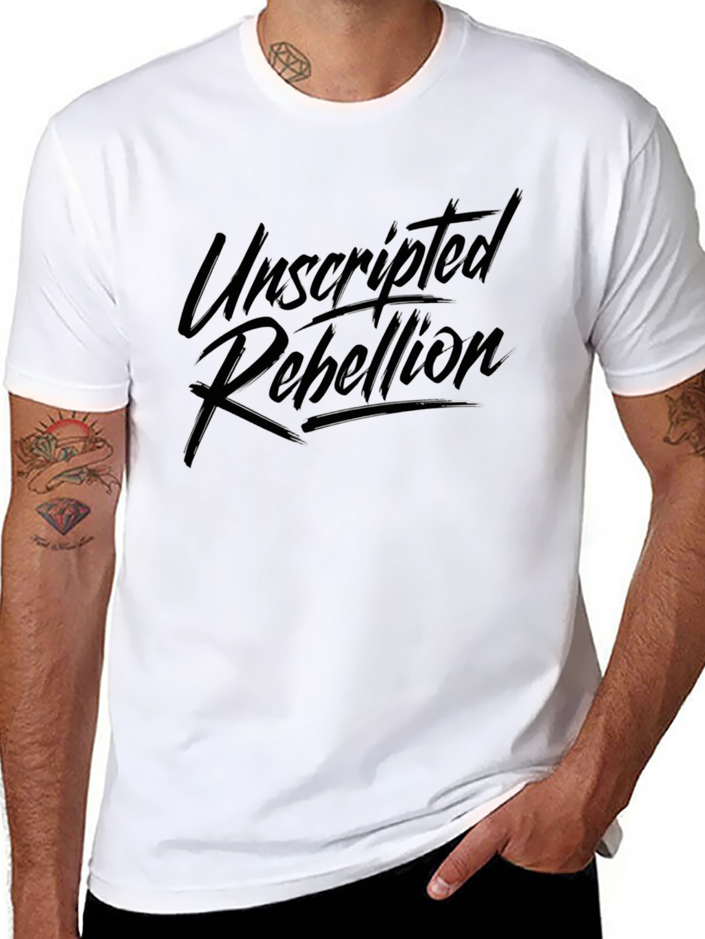 Unscripted Rebellion Black Graphic Tee