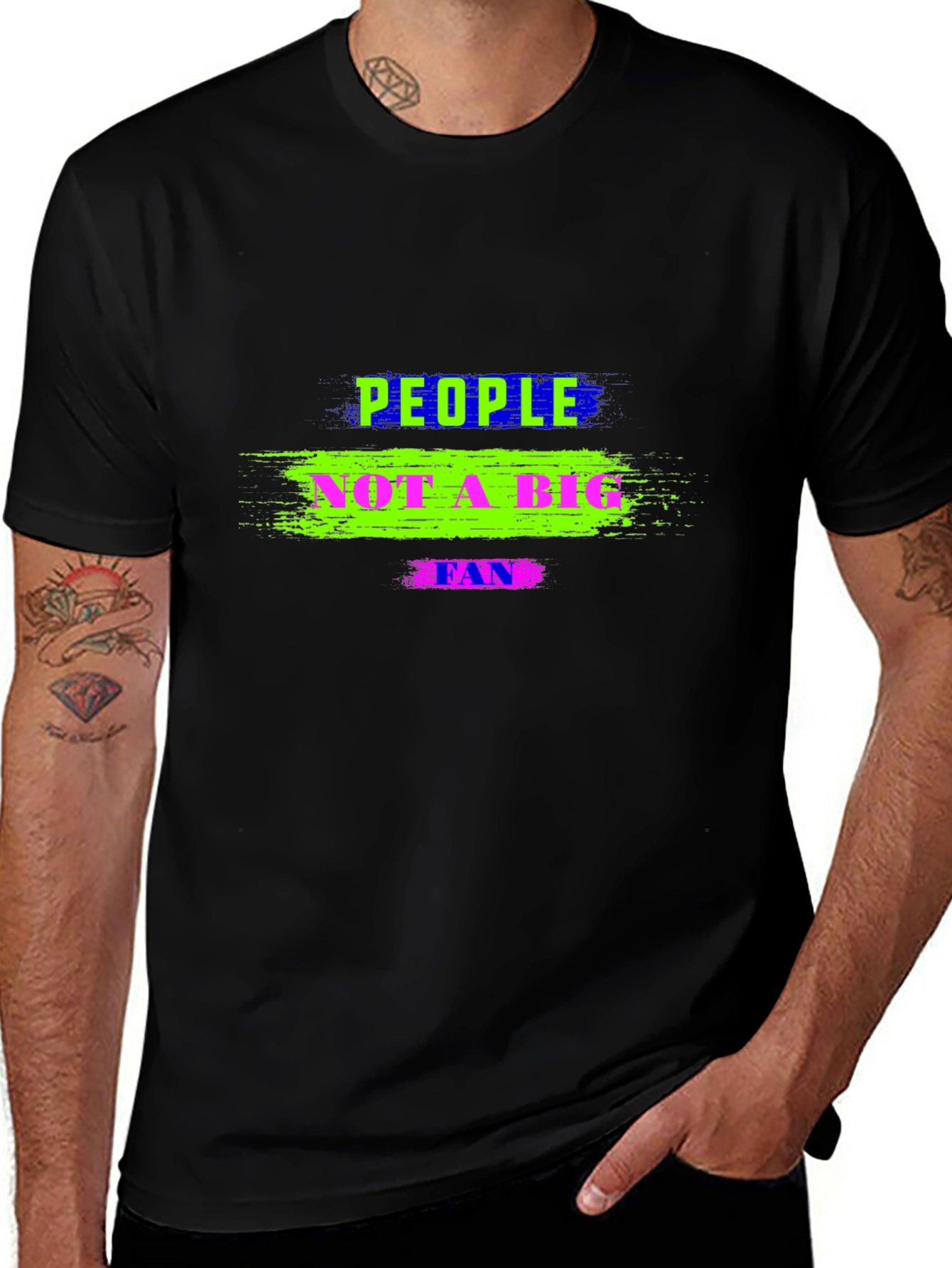 People Not A Big Fan Black T-Shirt