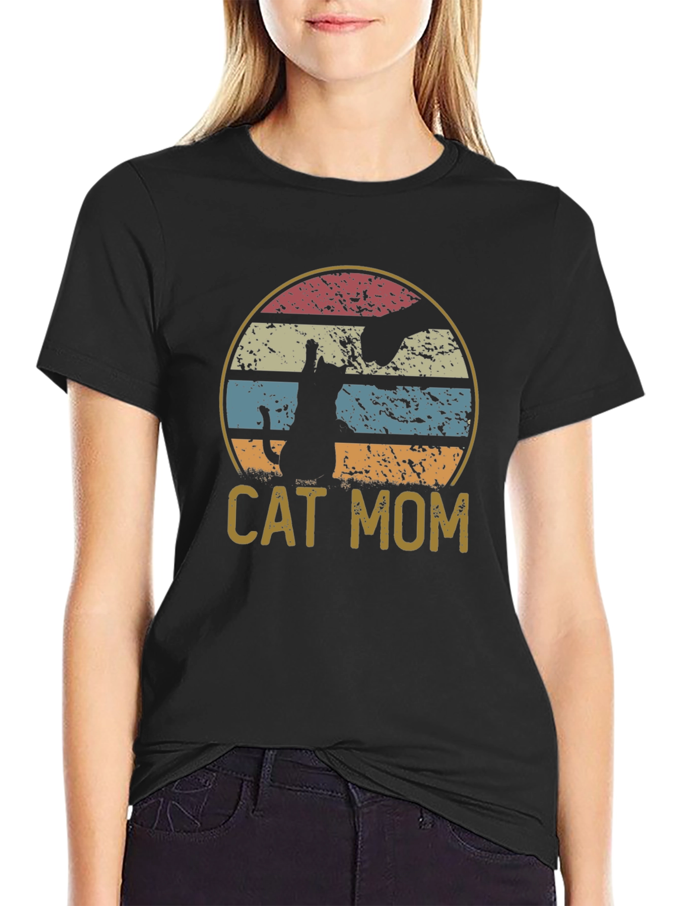 Cat Mom T-Shirt - Vintage Style Pet Lover Tee